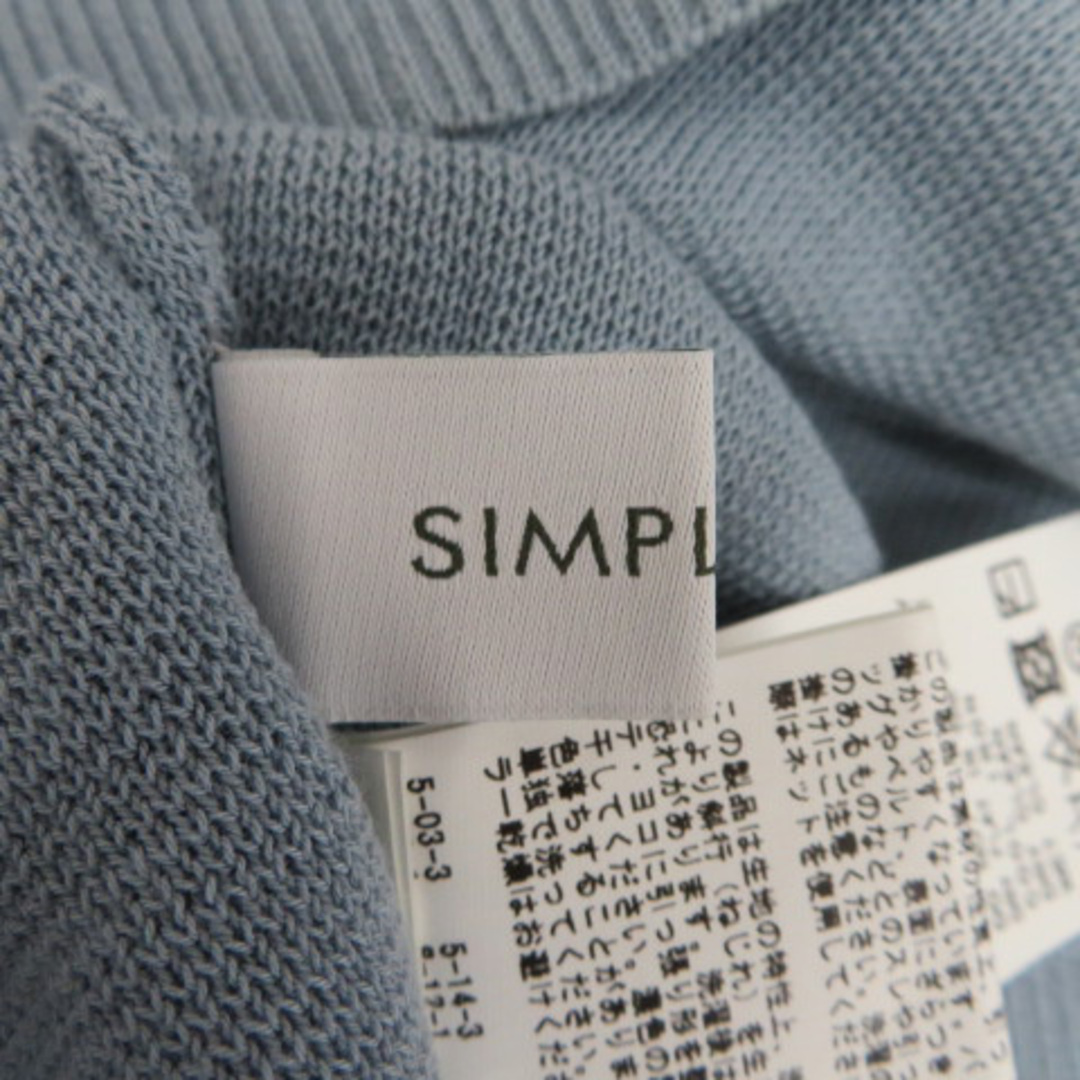 Simplicite(シンプリシテェ)のシンプリシテェ ニット カットソー ノースリーブ クルーネック 無地 レディースのトップス(ニット/セーター)の商品写真