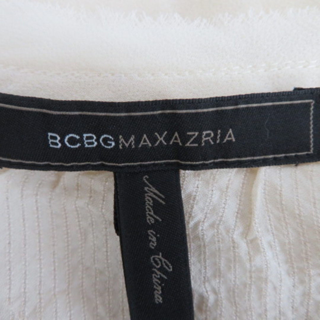 BCBGMAXAZRIA(ビーシービージーマックスアズリア)のビーシービージーマックスアズリア ブラウス カットソー 五分袖 Uネック 透け感 レディースのトップス(その他)の商品写真