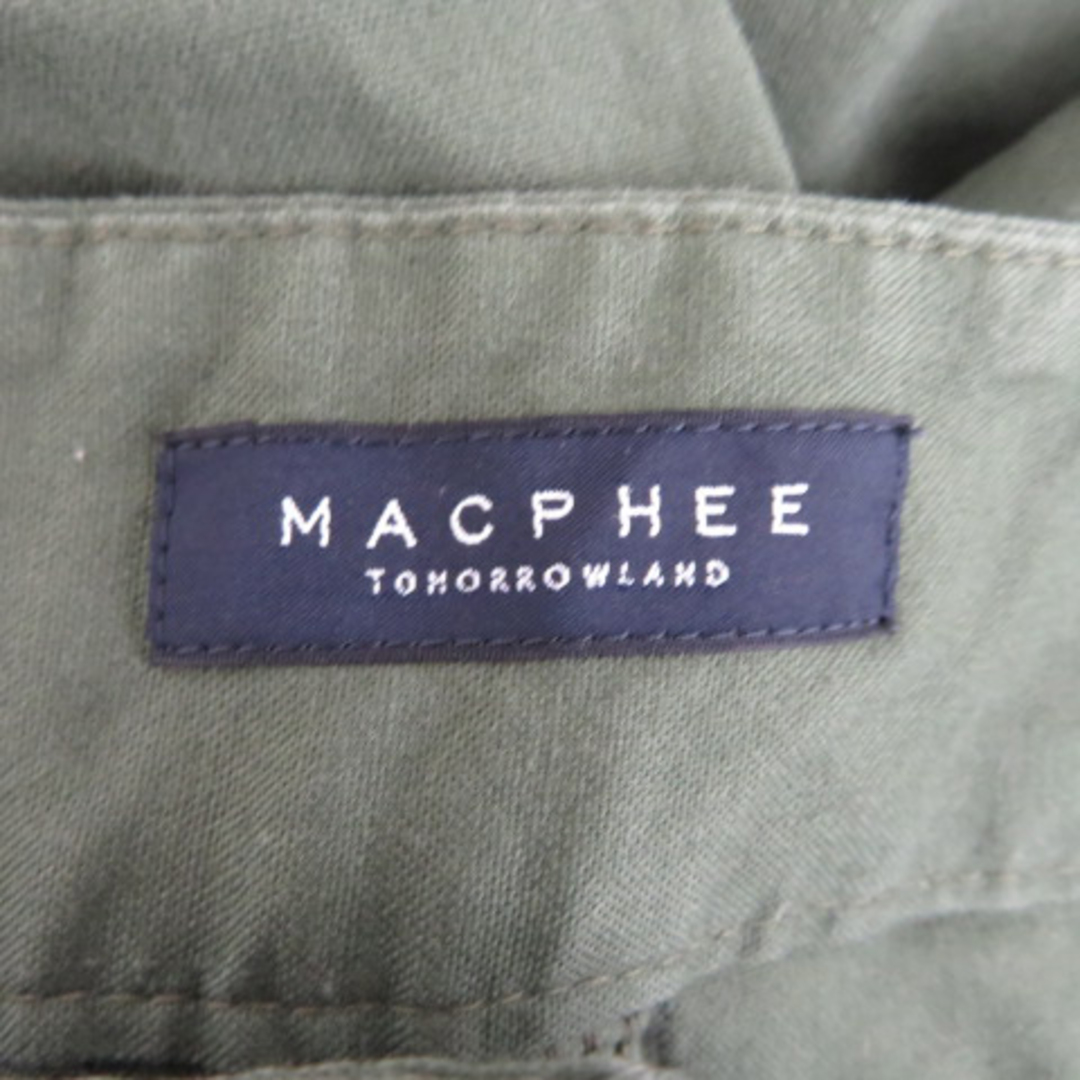 MACPHEE(マカフィー)のマカフィー トゥモローランド ワイドパンツ アンクル丈 無地 34 カーキ メンズのパンツ(スラックス)の商品写真