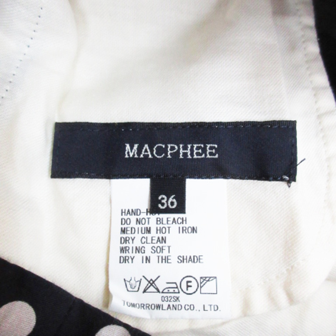 MACPHEE(マカフィー)のマカフィー トゥモローランド キュロット ショートパンツ ドット柄 36 紺 白 レディースのパンツ(キュロット)の商品写真