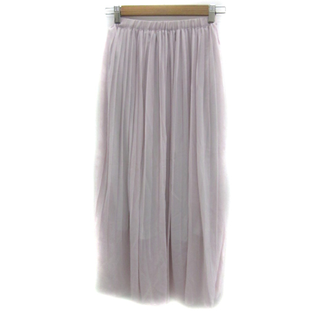 MERCURYDUO(マーキュリーデュオ)のマーキュリーデュオ プリーツスカート マキシ丈 ロング丈 無地 F 薄ピンク レディースのスカート(ロングスカート)の商品写真