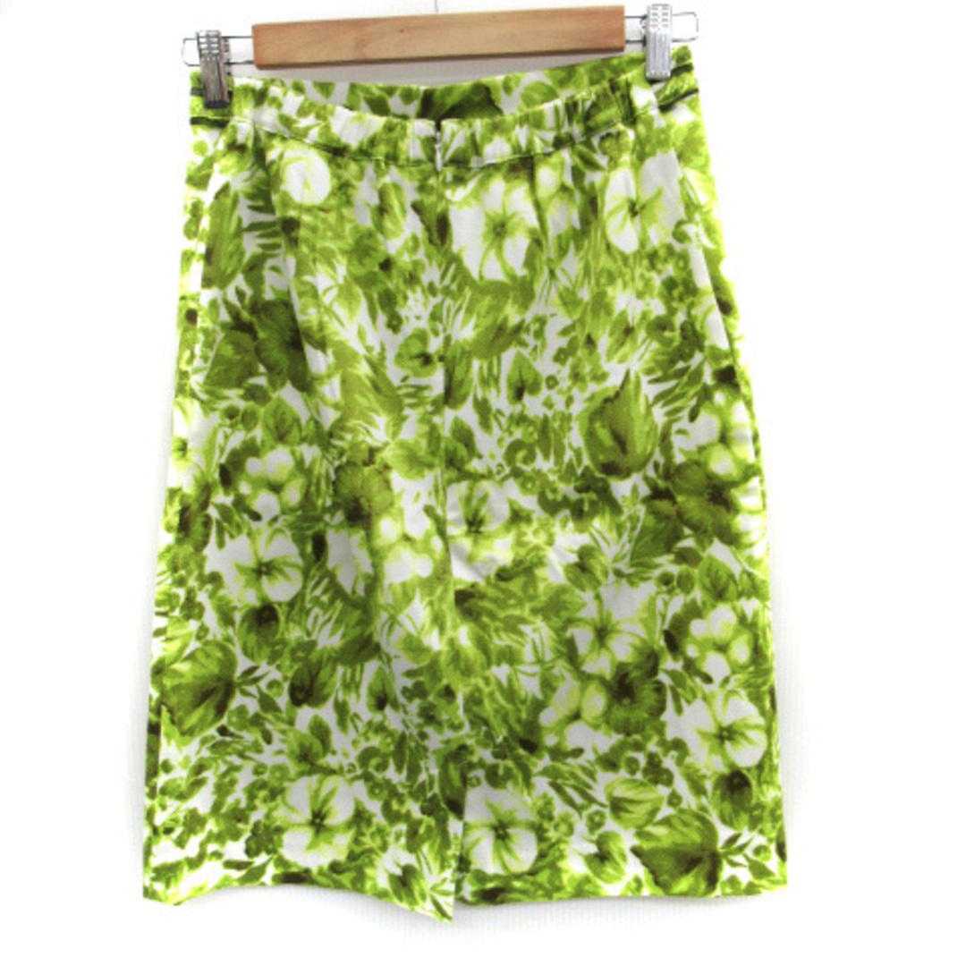 7-Idconcept(セブンアイディコンセプト)のセブンアイディコンセプト フレアスカート ミモレ丈 花柄 40 ライトグリーン レディースのスカート(ひざ丈スカート)の商品写真