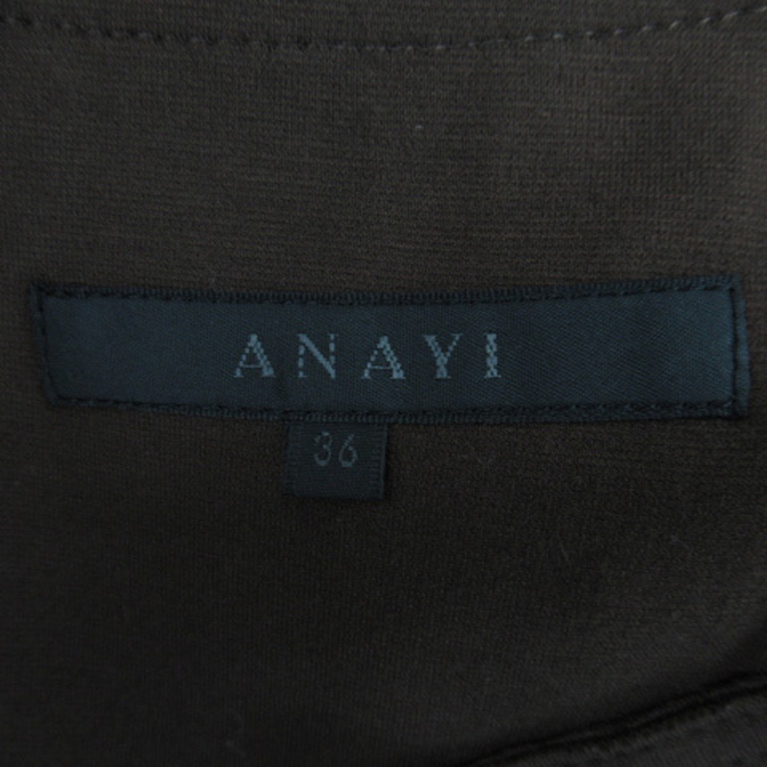 ANAYI(アナイ)のアナイ ANAYI フレアスカート ひざ丈 無地 36 茶 ブラウン /SY15 レディースのスカート(ひざ丈スカート)の商品写真
