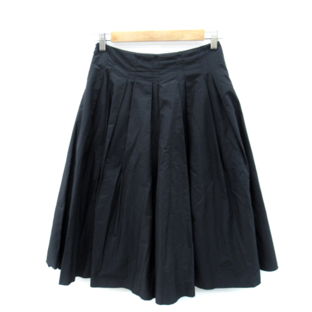 aquagirl(アクアガール)のアクアガール フレアスカート ミモレ丈 無地 36 黒 ブラック /SY30 レディースのスカート(ひざ丈スカート)の商品写真