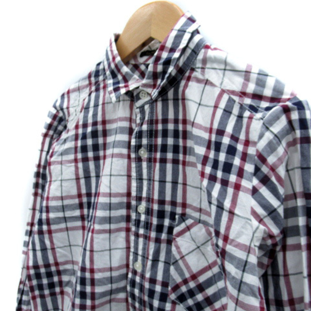 BARNYARDSTORM(バンヤードストーム)のバンヤードストーム カジュアルシャツ 長袖 チェック柄 0 白 紺 ボルドー メンズのトップス(シャツ)の商品写真