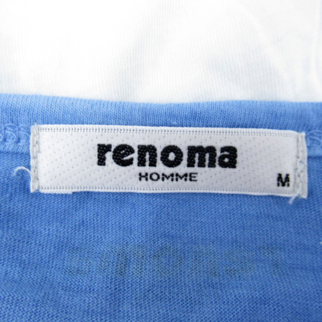 RENOMA(レノマ)のレノマ Tシャツ カットソー 半袖 プリント M 水色 ライトブルー 白 メンズのトップス(Tシャツ/カットソー(半袖/袖なし))の商品写真