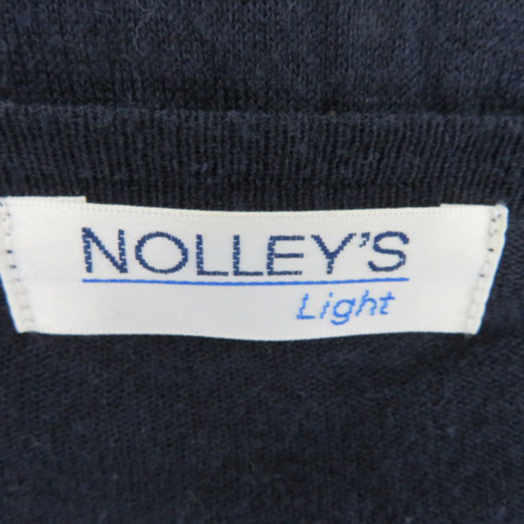 NOLLEY'S(ノーリーズ)のノーリーズ Light カーディガン ミドル丈 花柄刺繡 38 紺 ■MO レディースのトップス(カーディガン)の商品写真