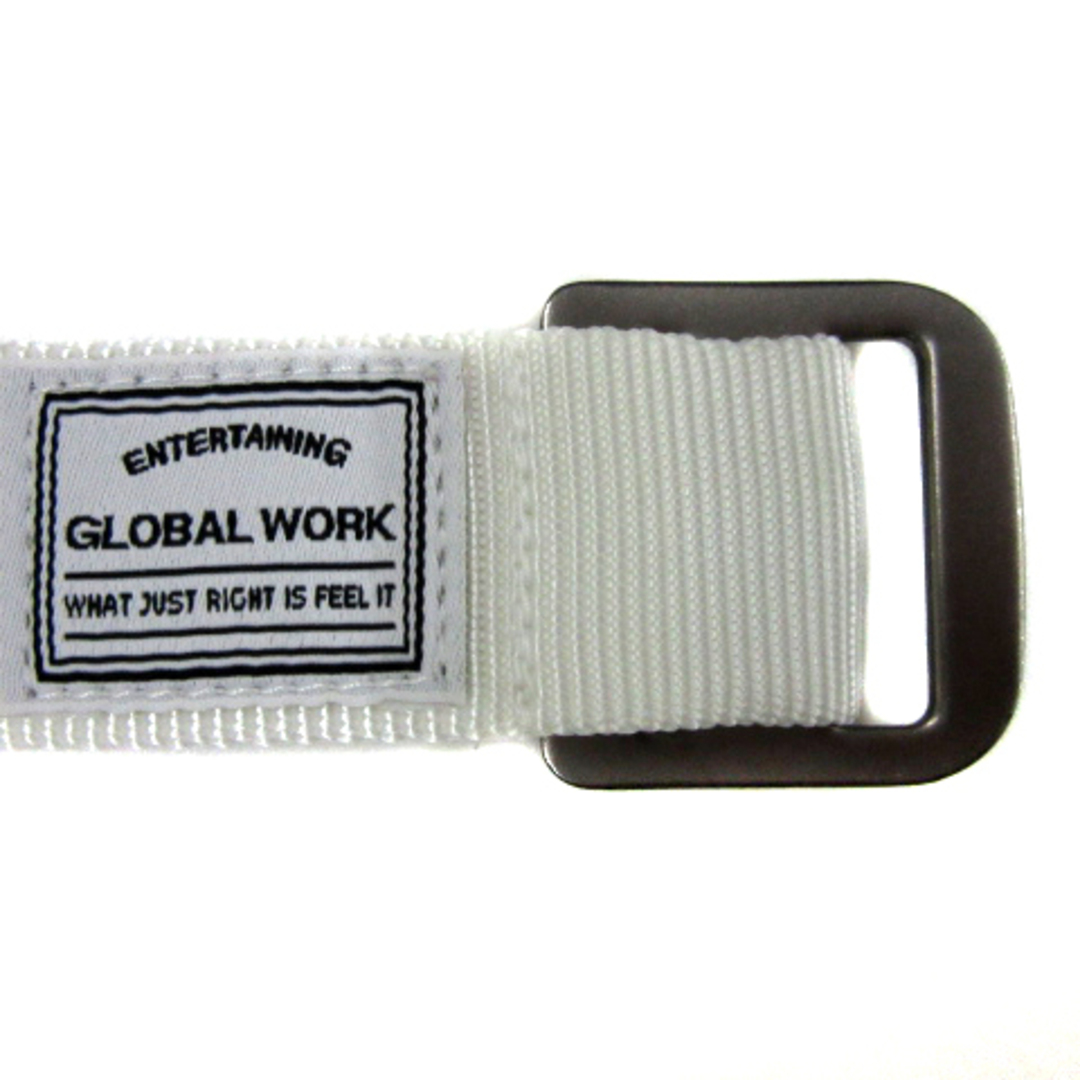 GLOBAL WORK(グローバルワーク)のグローバルワーク GLOBAL WORK リングベルト 無地 ホワイト ■MO レディースのファッション小物(ベルト)の商品写真