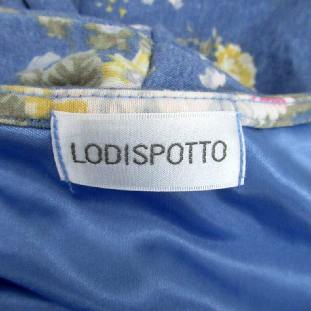 LODISPOTTO(ロディスポット)のロディスポット ワンピース ノースリーブ 花 M マルチカラー 青 オフホワイト レディースのワンピース(ミニワンピース)の商品写真