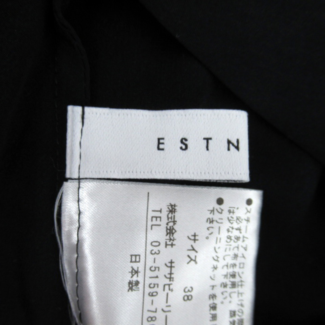ESTNATION(エストネーション)のエストネーション ブラウス カットソー ノースリーブ Vネック レース 38 黒 レディースのトップス(シャツ/ブラウス(半袖/袖なし))の商品写真
