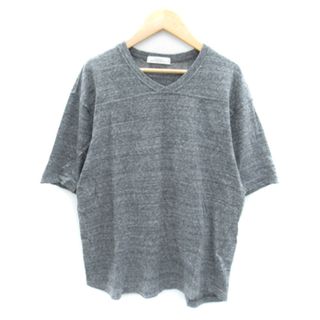 ユナイテッドアローズグリーンレーベルリラクシング(UNITED ARROWS green label relaxing)のグリーンレーベルリラクシング カットソー Tシャツ 半袖 Vネック S 杢グレー(Tシャツ/カットソー(半袖/袖なし))