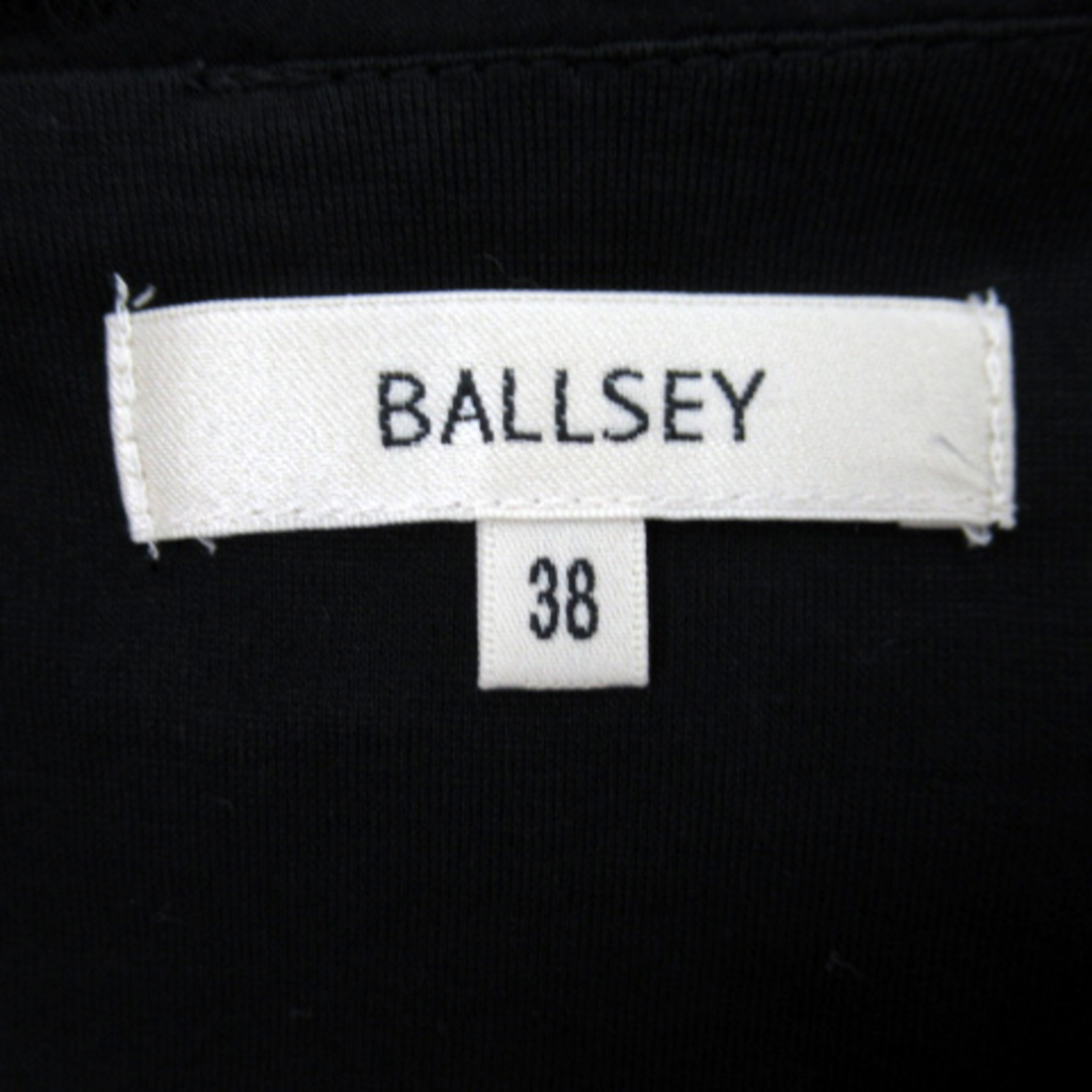 Ballsey(ボールジィ)のボールジー トゥモローランド ワンピース 五分袖 総レース フリンジ 38 黒 レディースのワンピース(ひざ丈ワンピース)の商品写真