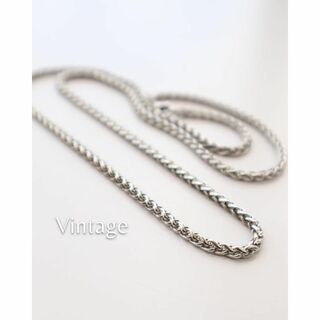 ヴィンテージ(VINTAGE)のウィート スピガ チェーン シルバーカラー vintage ネックレス 3㎜(ネックレス)