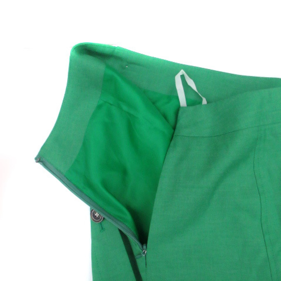 22 OCTOBRE(ヴァンドゥーオクトーブル)の22オクトーブル 台形スカート ボタンダウン風スカート 大きいサイズ 52 緑 レディースのスカート(ひざ丈スカート)の商品写真