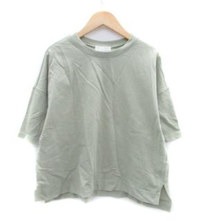 ユナイテッドアローズグリーンレーベルリラクシング(UNITED ARROWS green label relaxing)のグリーンレーベルリラクシング Tシャツ カットソー クルーネック 黄緑(Tシャツ(半袖/袖なし))