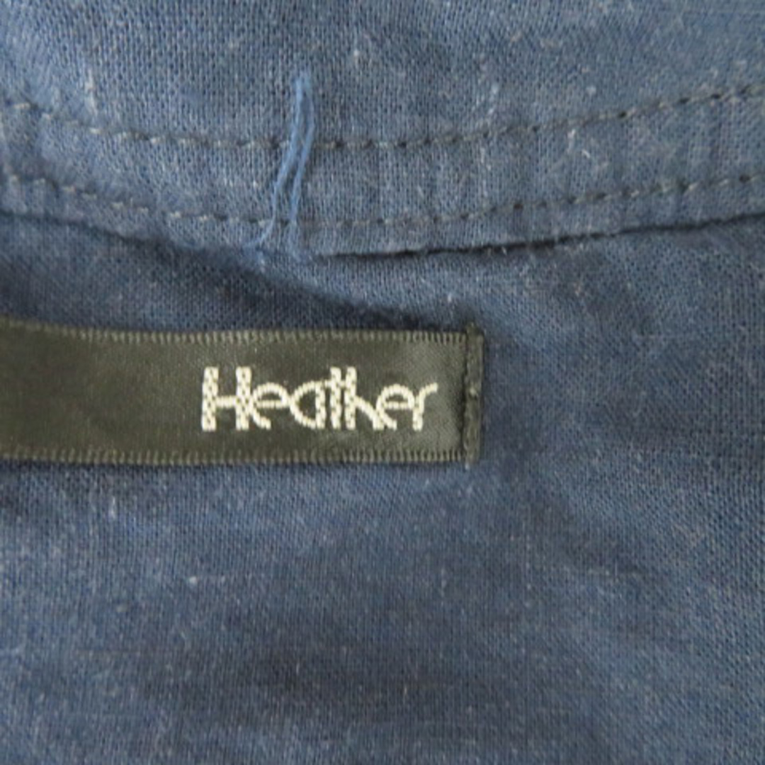 heather(ヘザー)のヘザー ブルゾンジャケット ミドル丈 七分袖 ジップアップ ノーカラー 無地 レディースのジャケット/アウター(ブルゾン)の商品写真