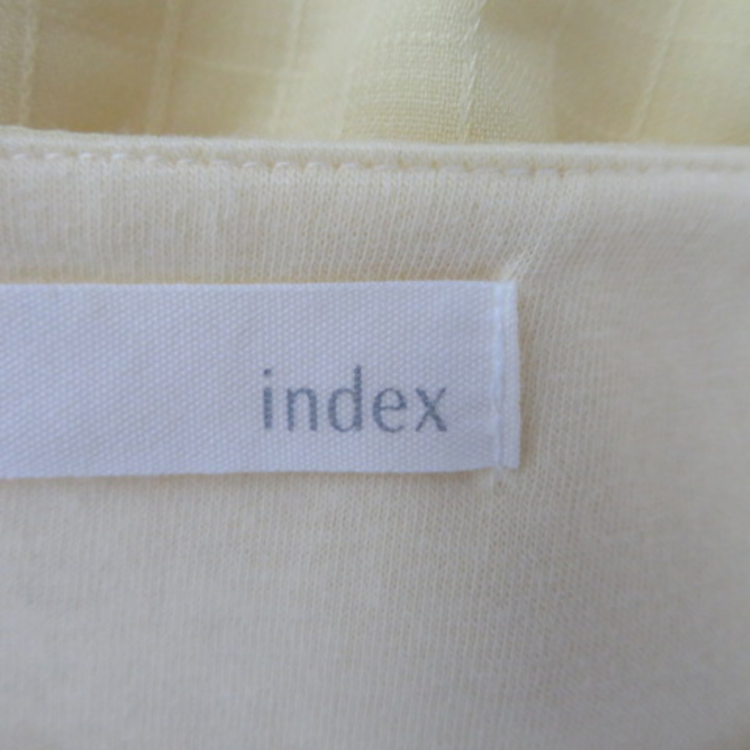 INDEX(インデックス)のインデックス ブラウス カットソー 七分袖 Uネック チェック柄 オーバーサイズ レディースのトップス(その他)の商品写真