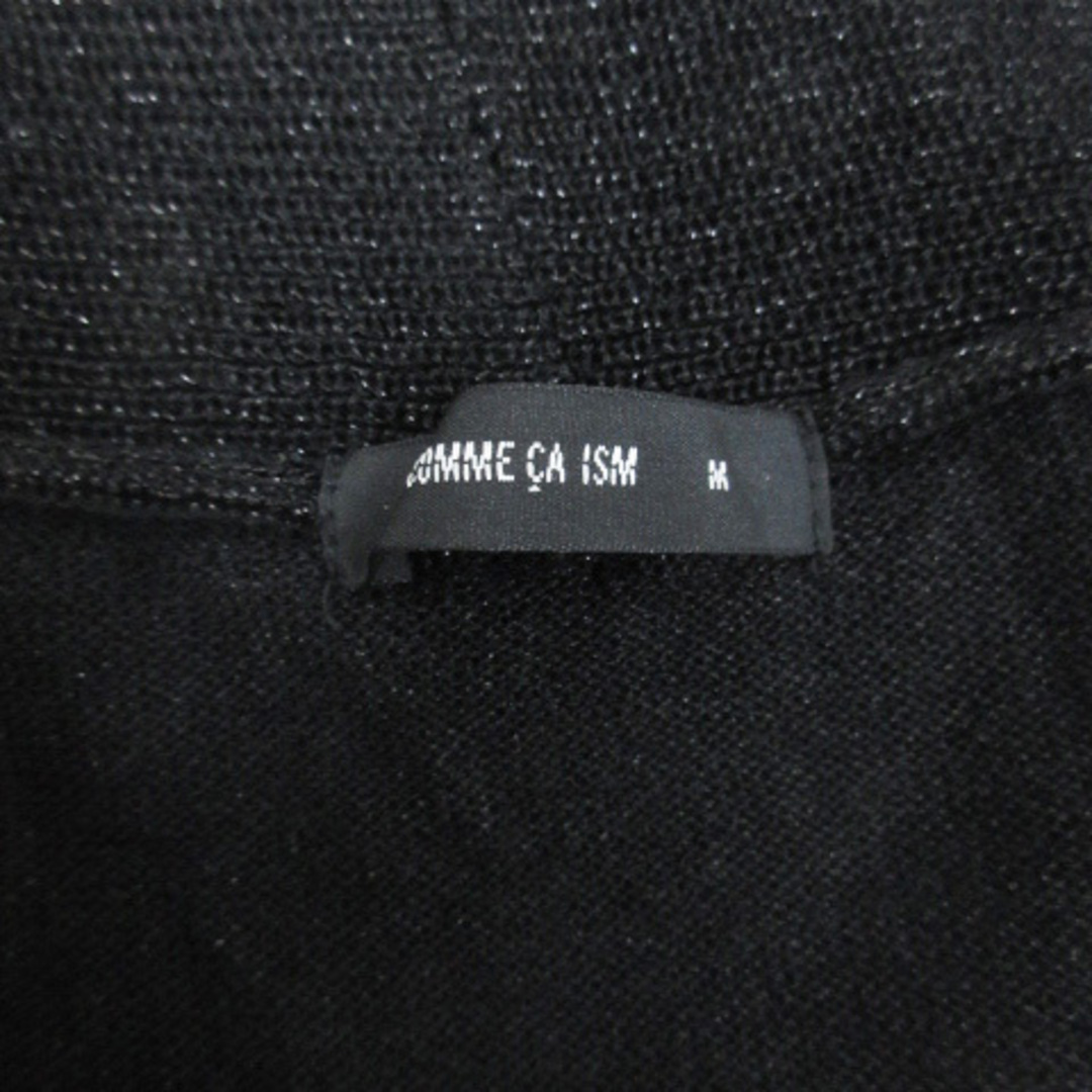 COMME CA ISM(コムサイズム)のコムサイズム ニットボレロ カーディガン 薄手 ショート 七分袖 前開き M 黒 レディースのトップス(カーディガン)の商品写真