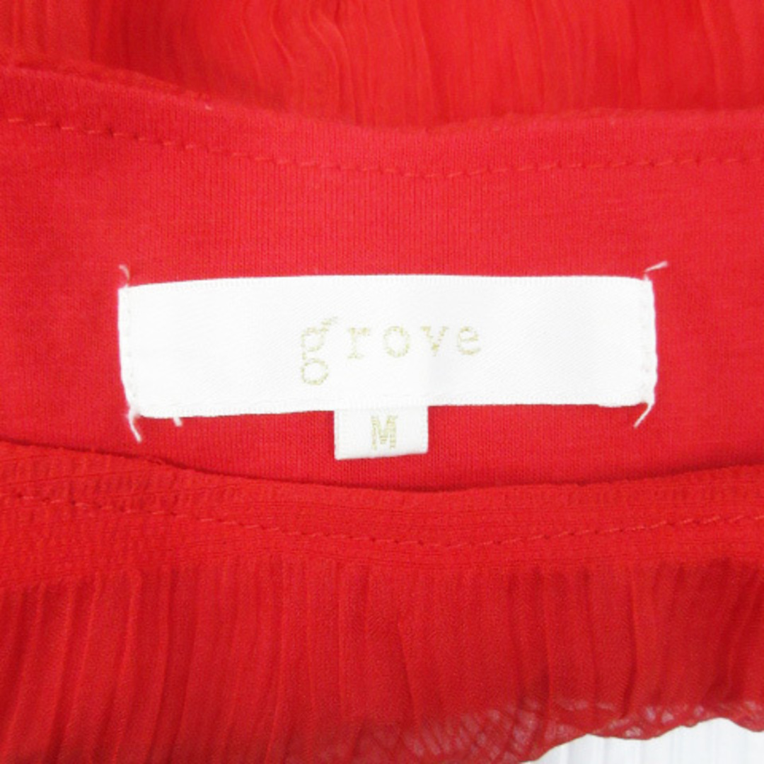 grove(グローブ)のグローブ カットソー ギャザー 半袖 ドルマンスリーブ ラウンドネック M 赤 レディースのトップス(カットソー(半袖/袖なし))の商品写真