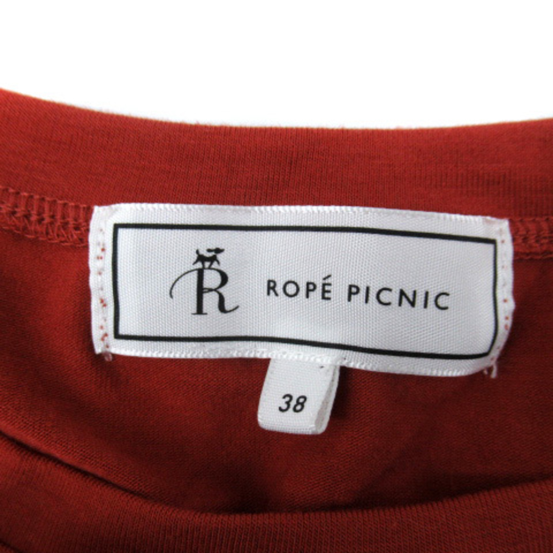 Rope' Picnic(ロペピクニック)のロペピクニック カットソー ノースリーブ フリル 38 赤茶 レッドブラウン レディースのトップス(カットソー(半袖/袖なし))の商品写真