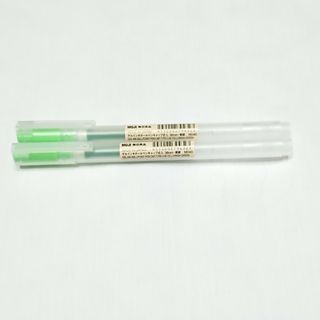 ムジルシリョウヒン(MUJI (無印良品))の無印良品 ゲルインキボールペン黄緑 0.38mm キャップ式2本セット(ペン/マーカー)