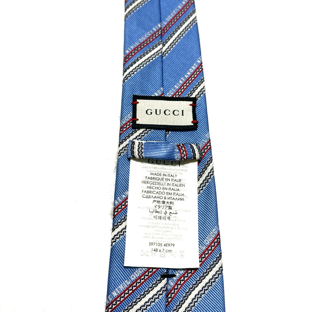 Gucci(グッチ)の【極美品】 グッチ ネクタイ サインアモーレニヒル ストライプ 蜂 シルク メンズのファッション小物(ネクタイ)の商品写真