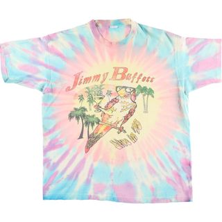 古着 90年代 Jimmy Buffett ジミー バフェット タイダイ柄 バンドTシャツ バンT メンズXL ヴィンテージ /eaa425614(Tシャツ/カットソー(半袖/袖なし))