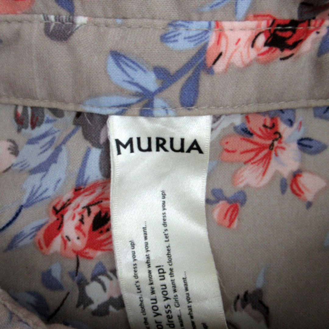 MURUA(ムルーア)のムルーア MURUA ワンピース 半袖 花柄 切替 F マルチカラー グレージュ レディースのワンピース(ミニワンピース)の商品写真