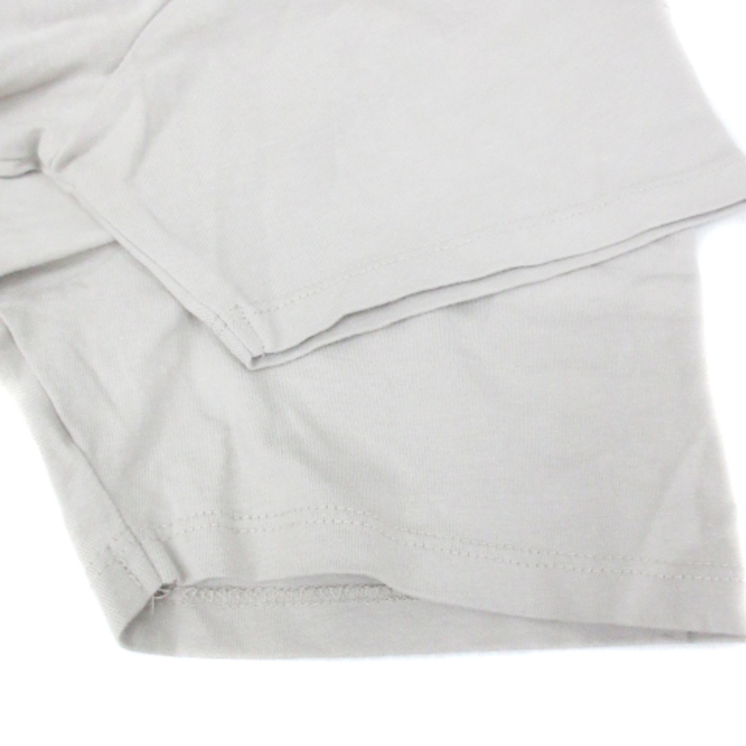 SM2(サマンサモスモス)のサマンサモスモス Tシャツ カットソー 半袖 Uネック ロゴ L ベージュ 黒 レディースのトップス(Tシャツ(半袖/袖なし))の商品写真