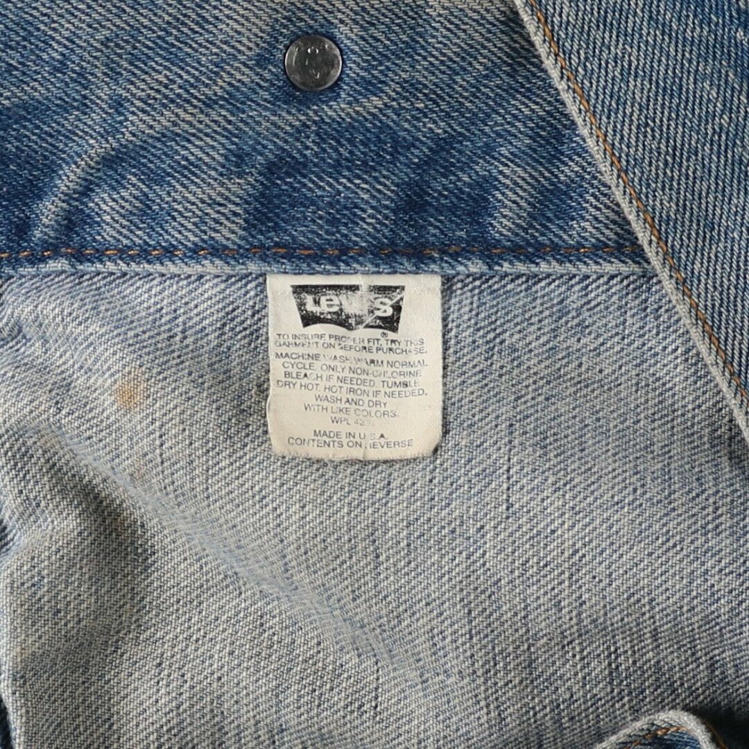 Levi's(リーバイス)の古着 90年代 リーバイス Levi's 70507-4890 デニムジャケット Gジャン USA製 メンズL ヴィンテージ /eaa423448 メンズのジャケット/アウター(Gジャン/デニムジャケット)の商品写真