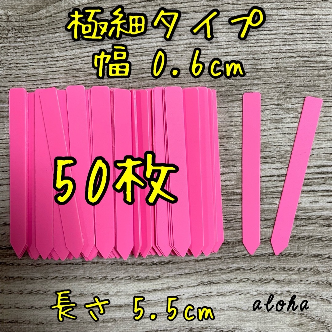 ピンク　50枚 多肉植物 アガベ サボテンに◎ 園芸用 ラベル ネームラベル ハンドメイドのフラワー/ガーデン(その他)の商品写真