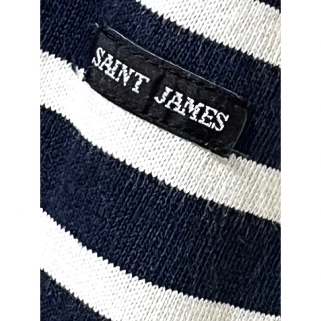 SAINT JAMES(セントジェームス)の匿名発送　美品　フランス製　セントジェームズ　ボーダーカットソー　ネイビー レディースのトップス(カットソー(長袖/七分))の商品写真