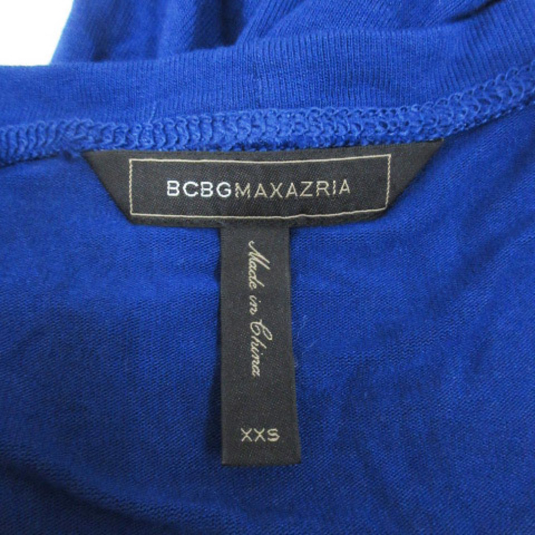 BCBGMAXAZRIA(ビーシービージーマックスアズリア)のBCBGマックスアズリア カットソー フレンチスリーブ 切替 XXS 紺 黒 レディースのトップス(カットソー(半袖/袖なし))の商品写真