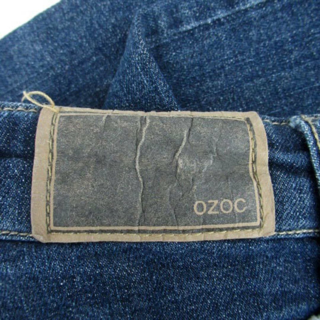 OZOC(オゾック)のオゾック OZOC デニムパンツ ジーンズ スリム 七分丈 34 紺 ネイビー レディースのパンツ(デニム/ジーンズ)の商品写真