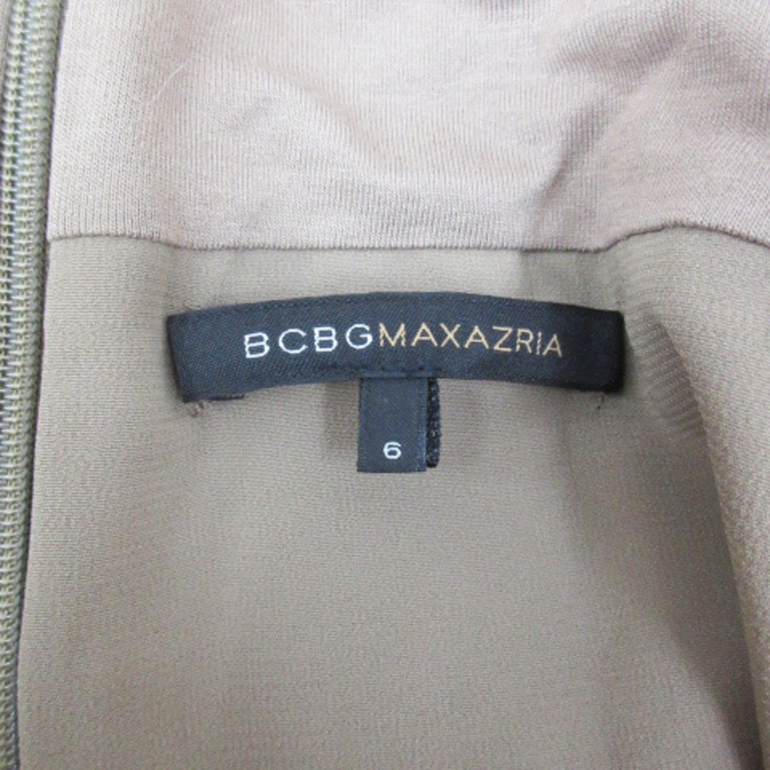 BCBGMAXAZRIA(ビーシービージーマックスアズリア)のビーシービージーマックスアズリア ワンピース ひざ丈 ノースリーブ 6 カーキ レディースのワンピース(ひざ丈ワンピース)の商品写真