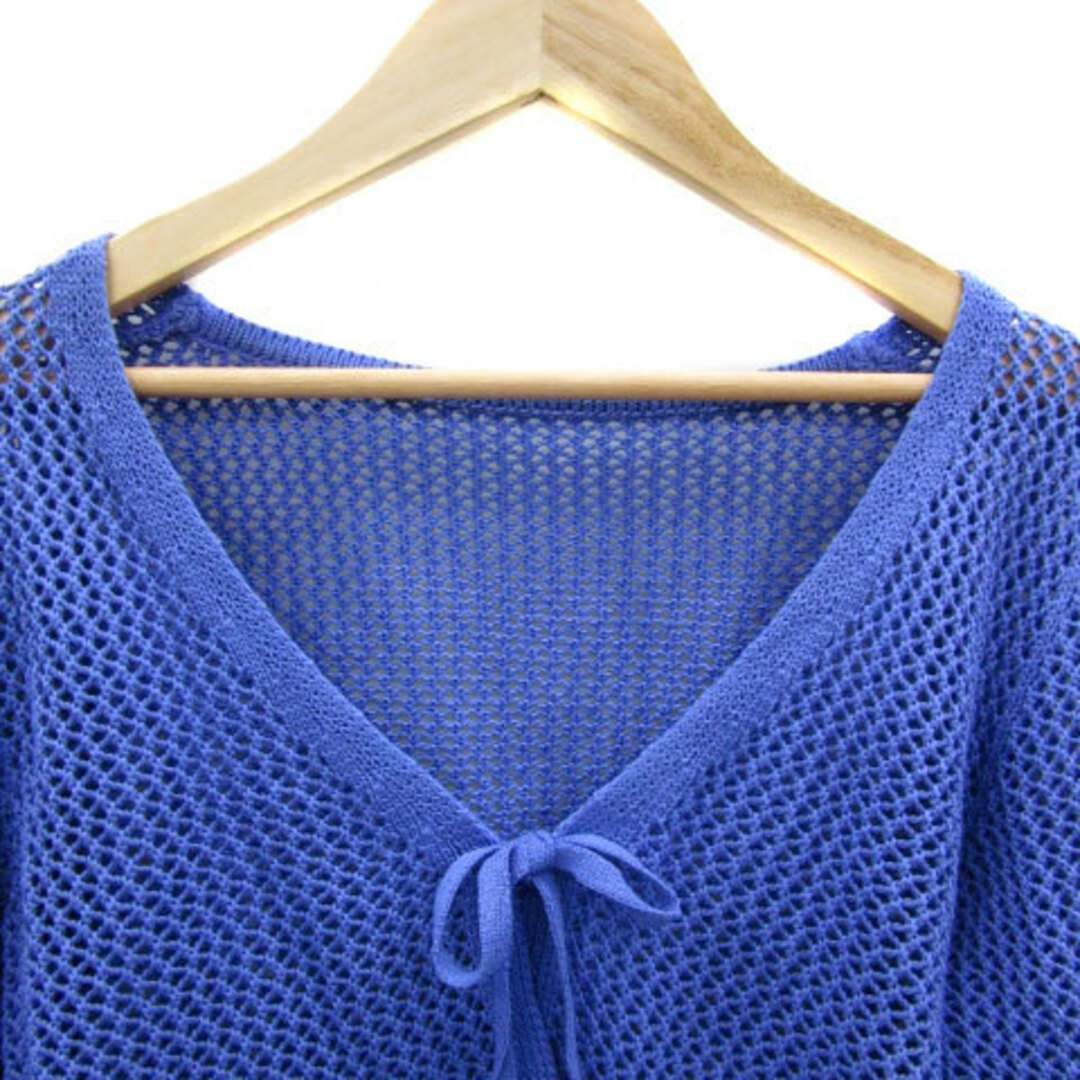 heather - ヘザー ニットカーディガン ショート丈 前開き 透かし heather - ヘザー ニットカーディガン ショート丈 前開き 透かし