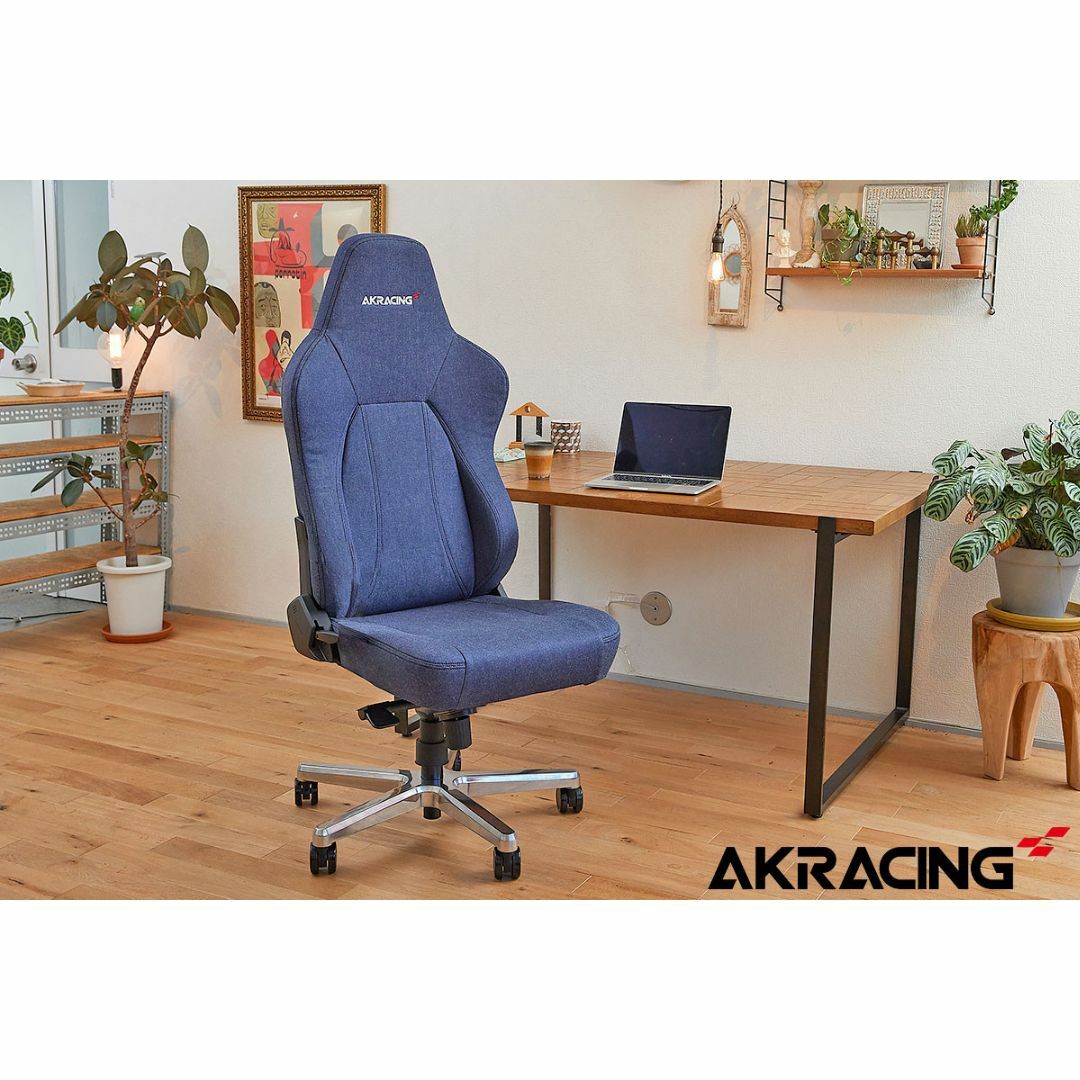 AKRacing 上位モデル ゲーミングチェア プレミアムデニム インテリア/住まい/日用品のオフィス家具(オフィスチェア)の商品写真