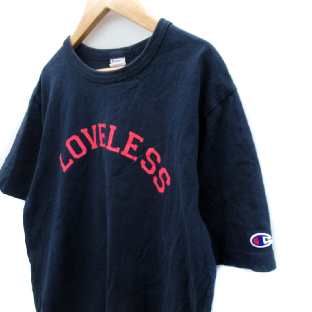 Champion(チャンピオン)のチャンピオン × ラブレス Tシャツ カットソー 半袖 ロゴプリント XS 紺 レディースのトップス(Tシャツ(半袖/袖なし))の商品写真