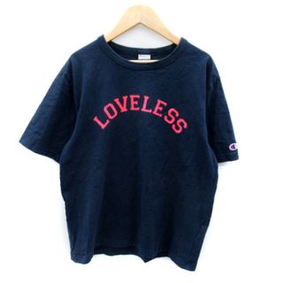 チャンピオン(Champion)のチャンピオン × ラブレス Tシャツ カットソー 半袖 ロゴプリント XS 紺(Tシャツ(半袖/袖なし))