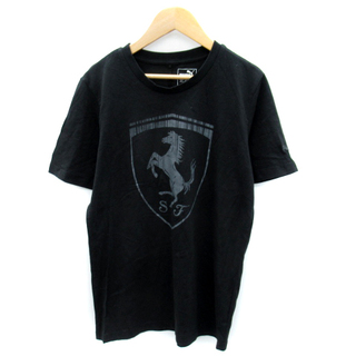 プーマ(PUMA)のプーマ × フェラーリ Tシャツ カットソー 半袖 ロゴプリント XS ブラック(Tシャツ/カットソー(半袖/袖なし))