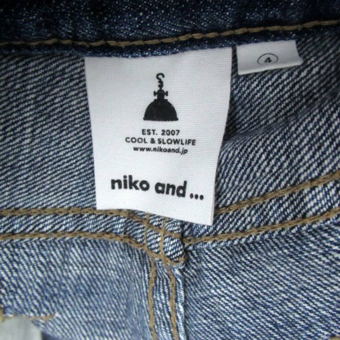 niko and...(ニコアンド)のニコアンド デニムパンツ ジーンズ テーパードパンツ ウォッシュ加工 4 青 レディースのパンツ(デニム/ジーンズ)の商品写真