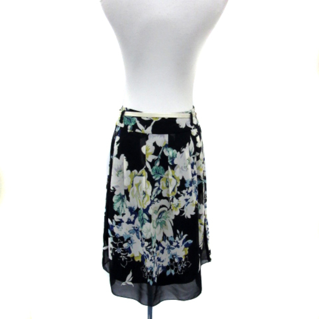 KATHARINE ROSS(キャサリンロス)のキャサリンロス フレアスカート ミモレ丈 花柄 薄手 MA マルチカラー 紺 レディースのスカート(ひざ丈スカート)の商品写真