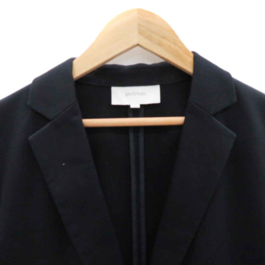 UNTITLED(アンタイトル)のアンタイトル テーラードジャケット ミドル丈 シングルボタン 無地 2 紺 レディースのジャケット/アウター(その他)の商品写真
