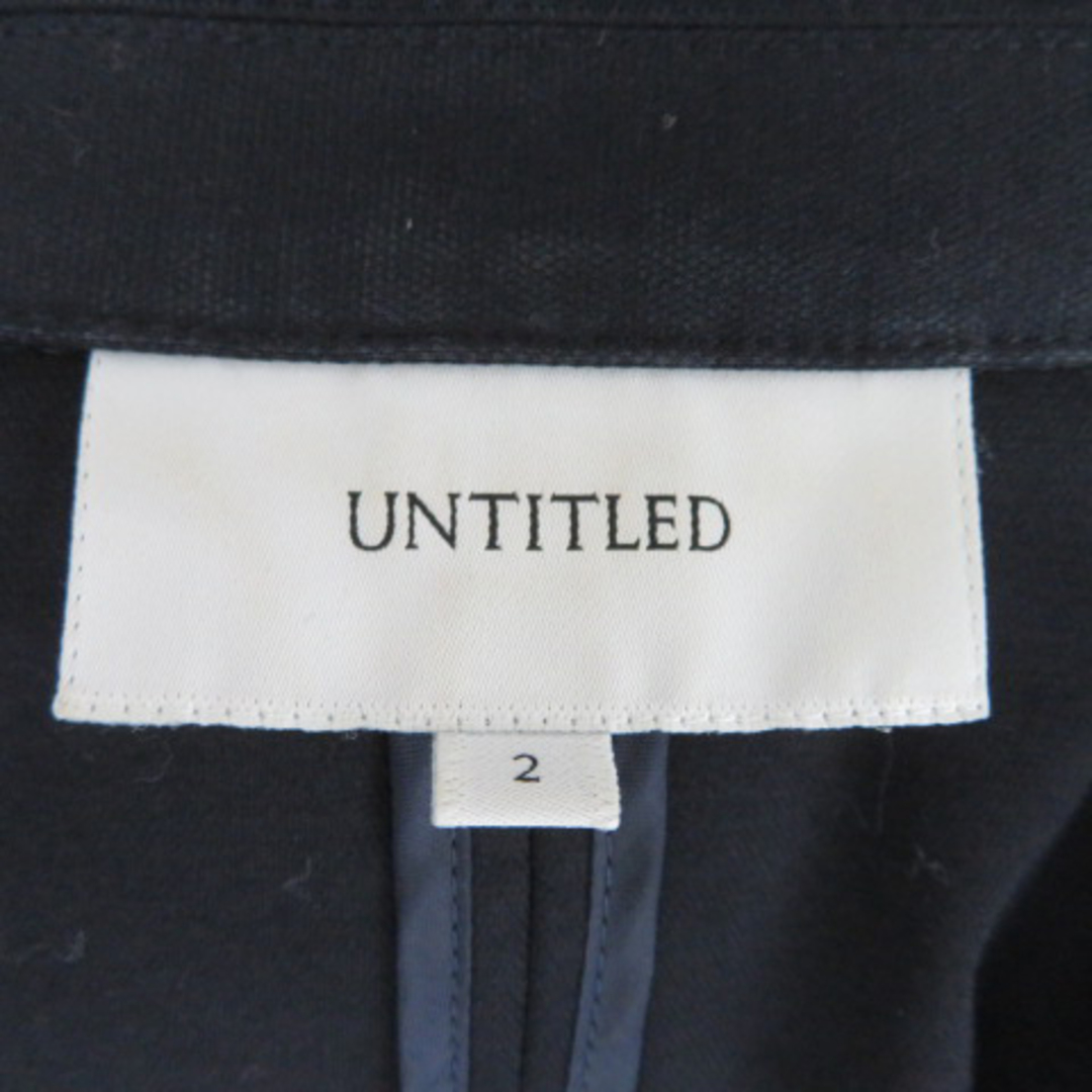 UNTITLED(アンタイトル)のアンタイトル テーラードジャケット ミドル丈 シングルボタン 無地 2 紺 レディースのジャケット/アウター(その他)の商品写真
