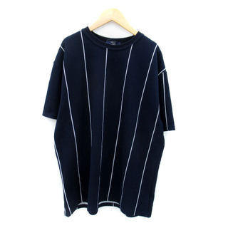 Ciaopanic - チャオパニック カットソー Tシャツ 半袖 ストライプ柄 エンボス加工 L 紺