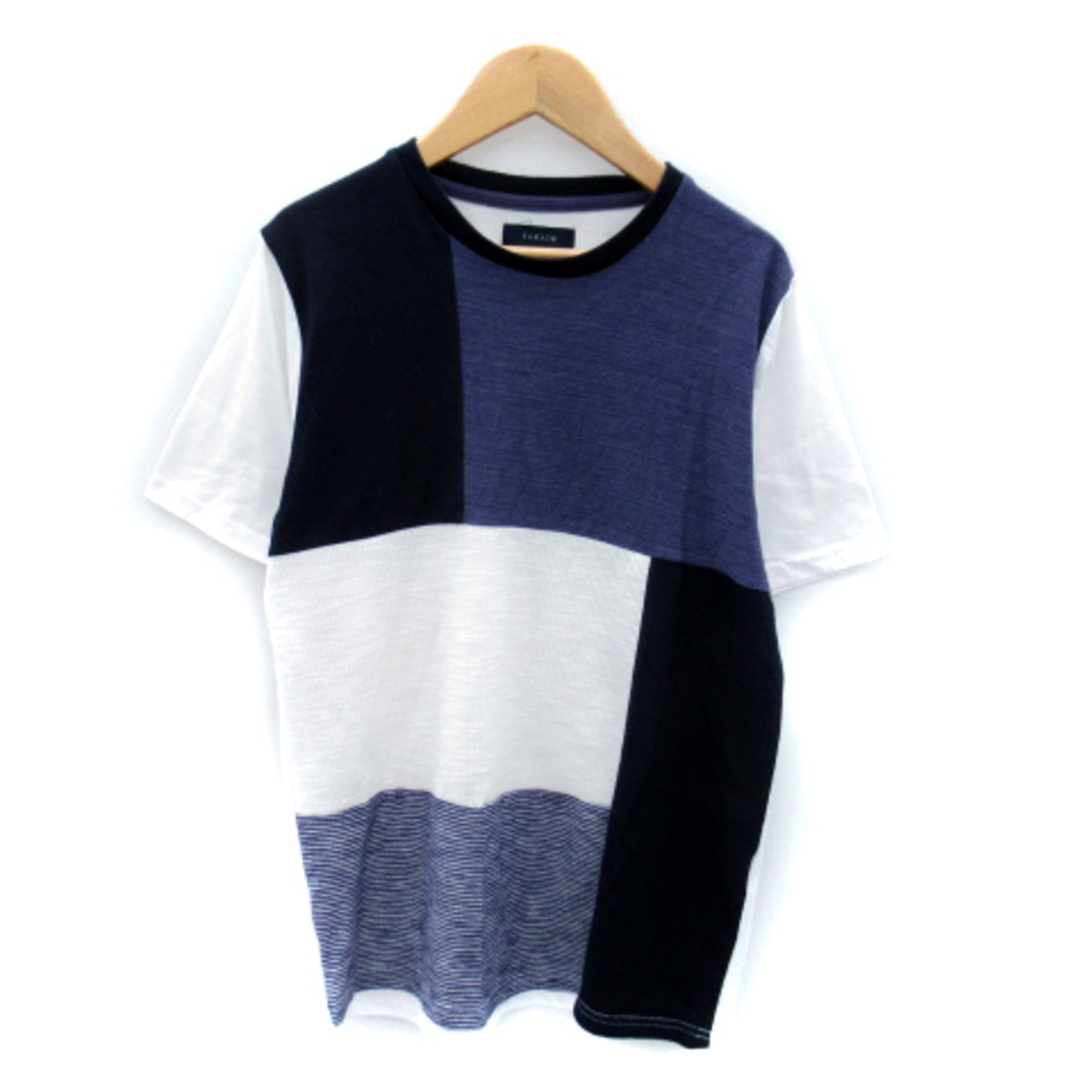 TAKA-Q(タカキュー)のタカQ タカキュー Tシャツ カットソー 半袖 ラウンドネック M 白 紺 メンズのトップス(Tシャツ/カットソー(半袖/袖なし))の商品写真