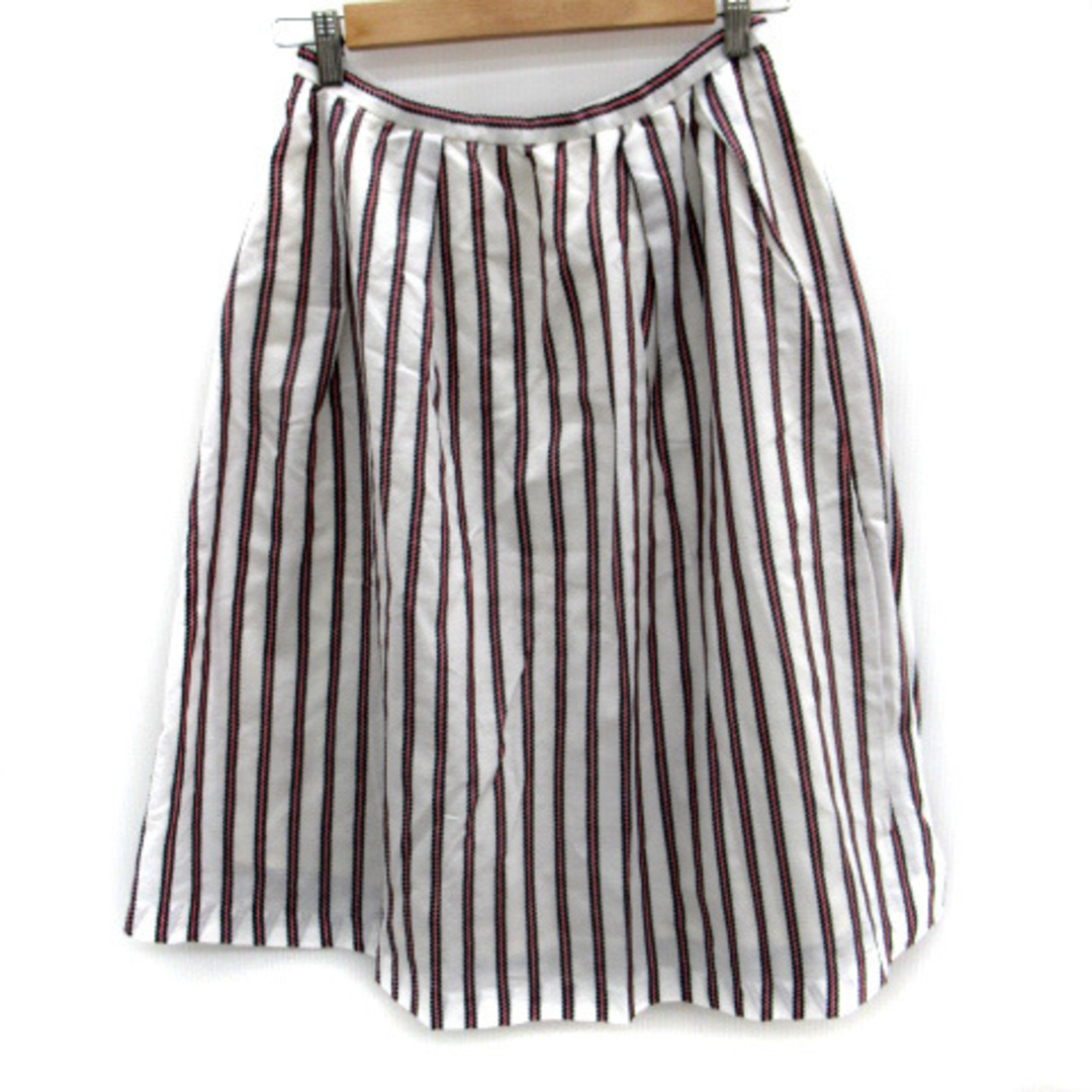 ミッシェルクラン a.v.v standard フレアスカート ストライプ柄 L レディースのスカート(ひざ丈スカート)の商品写真