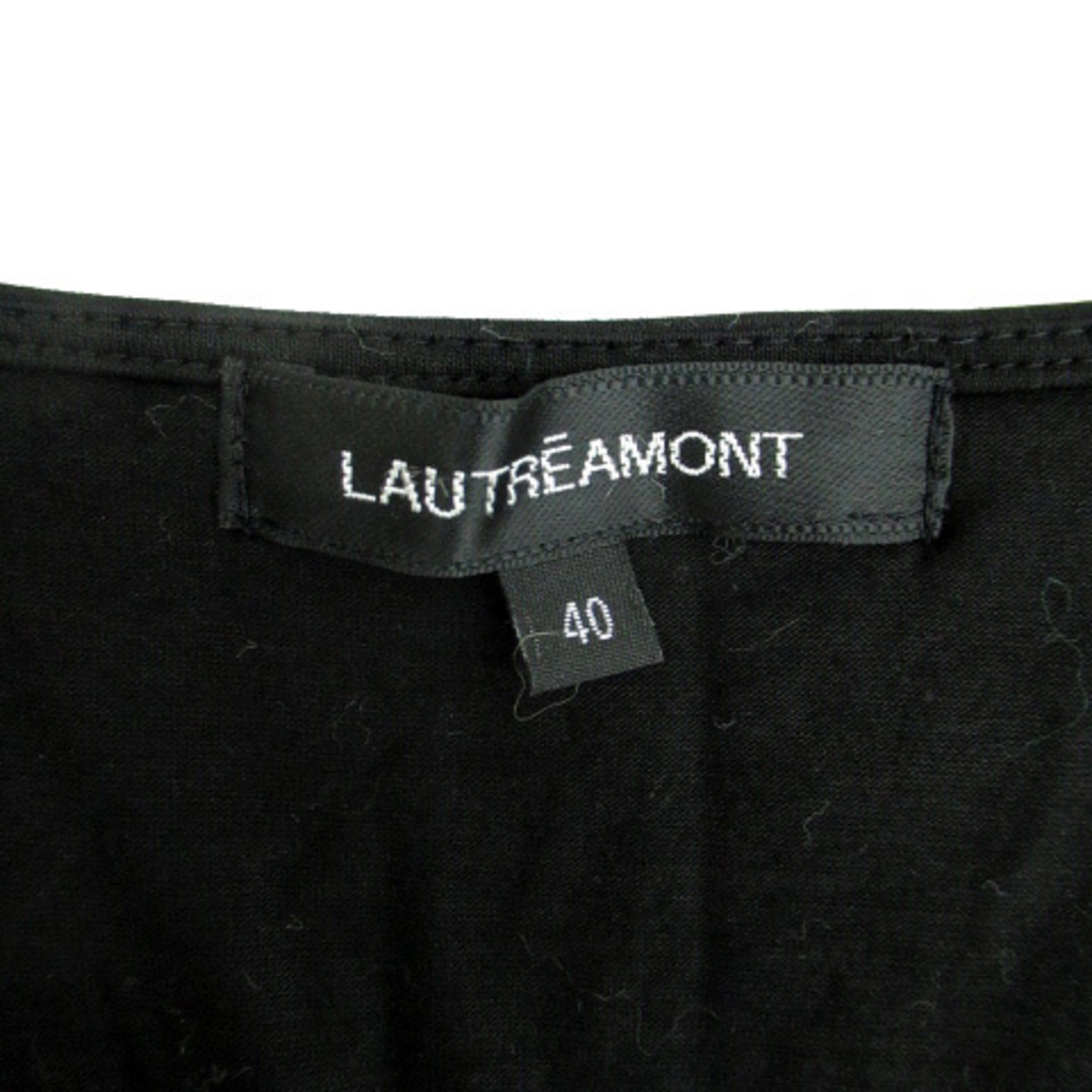 LAUTREAMONT(ロートレアモン)のロートレアモン LAUTREAMONT カットソー ラウンドネック 40 黒 レディースのトップス(カットソー(半袖/袖なし))の商品写真