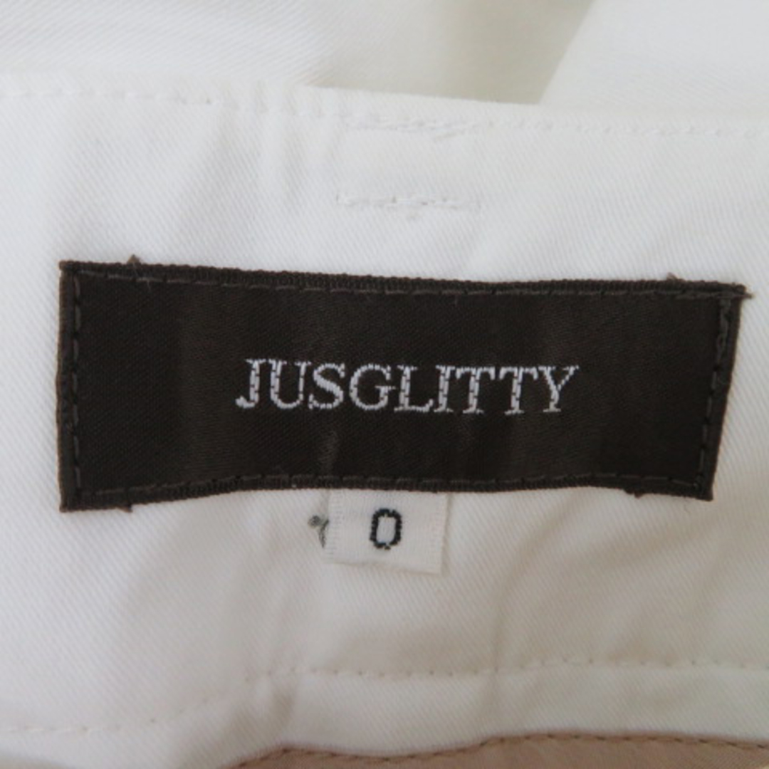 JUSGLITTY(ジャスグリッティー)のジャスグリッティー クロップドパンツ 七分丈 無地 0 白 ホワイト /YK16 レディースのパンツ(その他)の商品写真