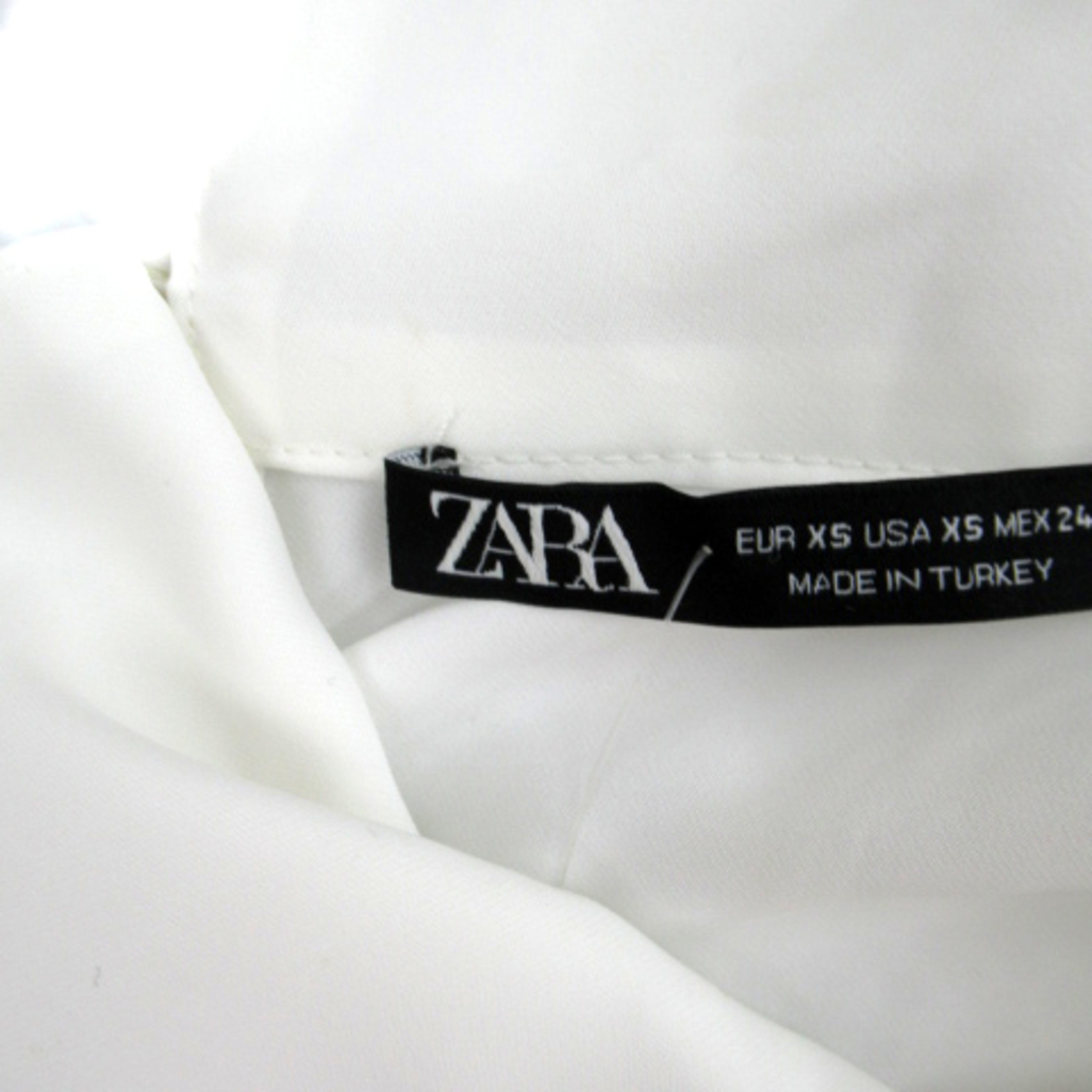 ZARA(ザラ)のザラ ZARA シャツ ブラウス ノースリーブ アシンメトリー XS 白 レディースのトップス(シャツ/ブラウス(半袖/袖なし))の商品写真